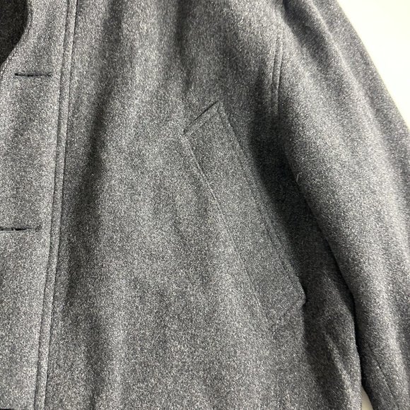 Polo Ralph Lauren Wool Jacket Men Size Large Pea Coat Military Vintage Gray - Picture 7 of 12